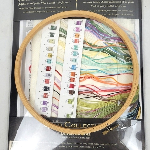 New The Gold Collection Butterfly Forest Cross Stitch Kit‎ and Embroidery Hoop - Picture 6 of 7